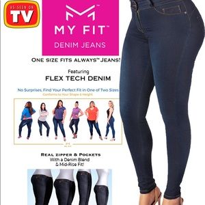 MyFit jeans. Brand new. Size L (size chart in pic)
